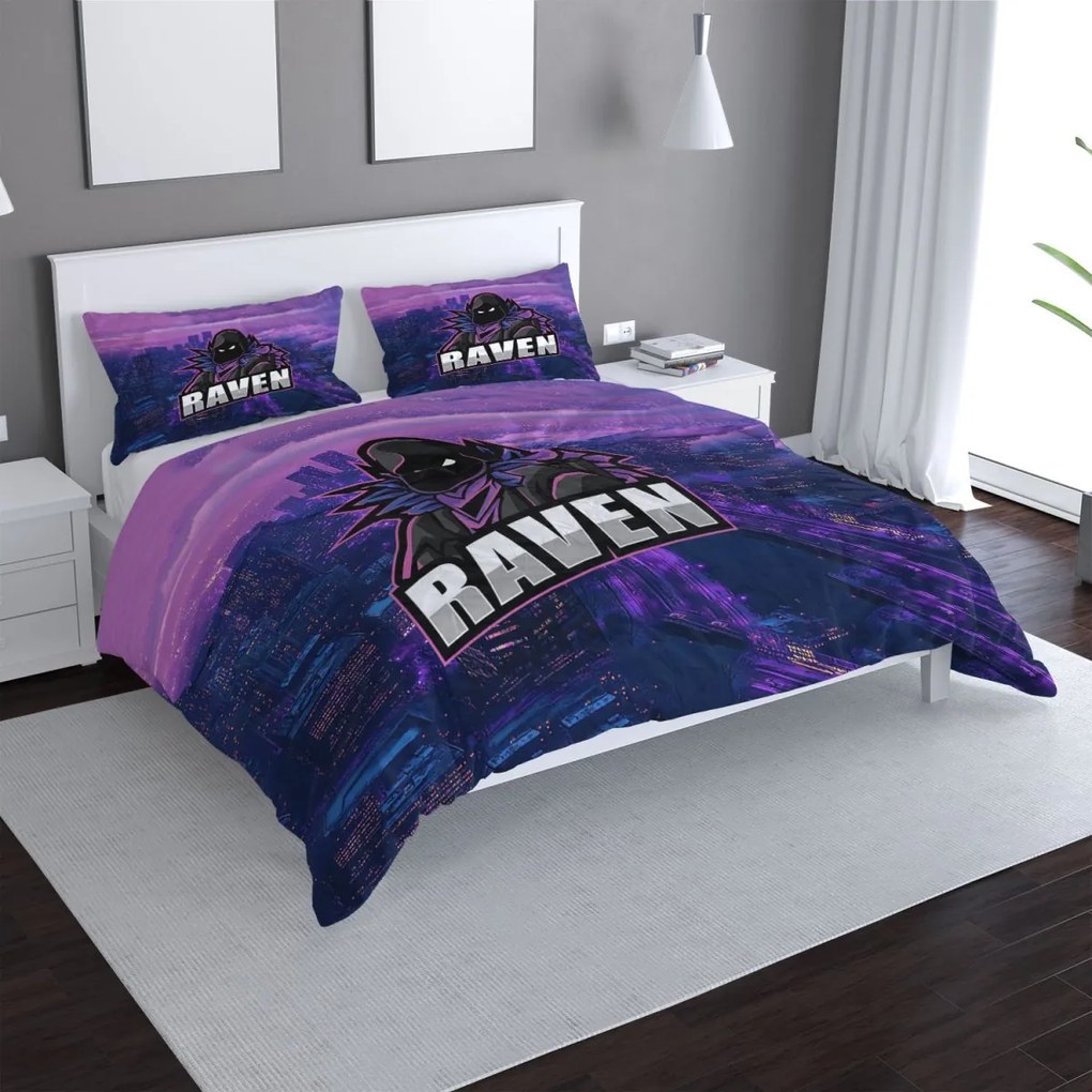 Sablio Obliečky FORTNITE RAVEN Steampunk mesto - 140x220 / 90x70