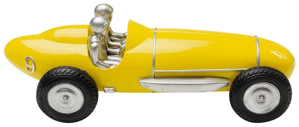 Racing Car dekorácia žltá 9 cm