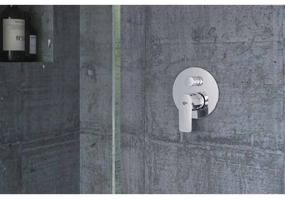 Vaňová podomietková batéria v lesklo striebornej farbe Connect Air – Ideal Standard