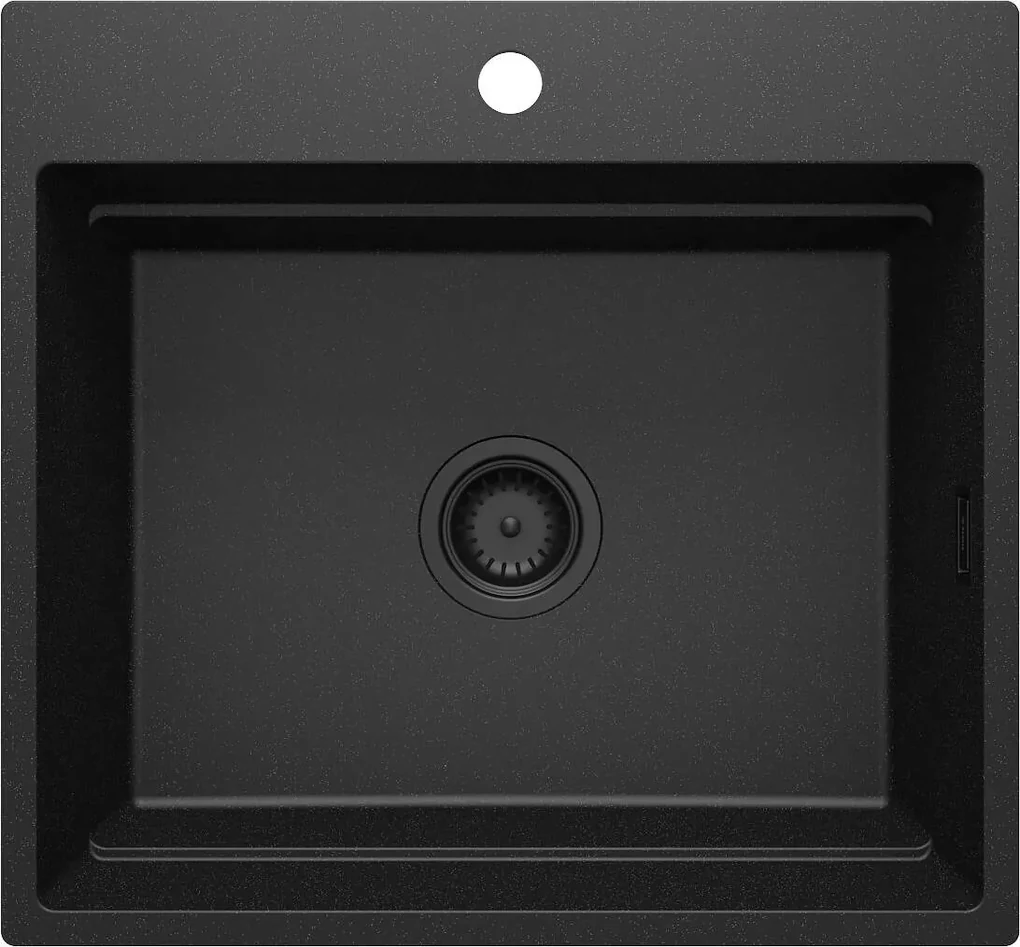 Deante Magnetic, 1-komorový granitový drez 560x520x220mm, grafitová metalíza, DEA-ZRM_G10A