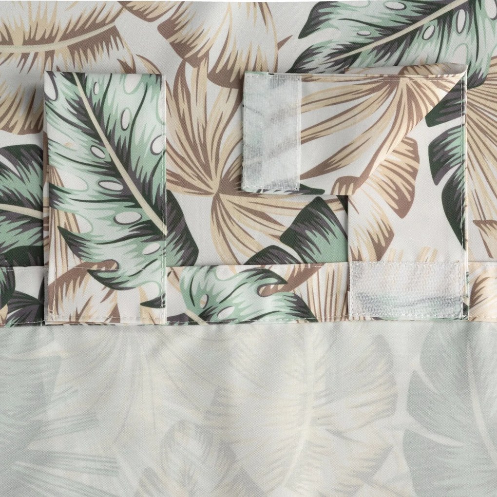 EUROFIRANY ZÁHRADNÝ VODEODOLNÝ ZÁVES NA PÚTKACH GARDEN 155X260 CM LISTY