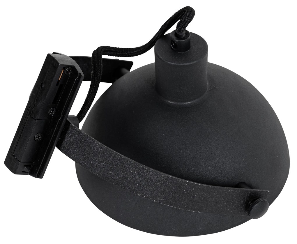 Priemyselné 1-fázové koľajnicové bodové svetlo čierne so zlatým vnútrom - Magnax