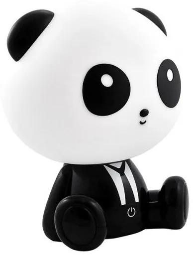 PLX WISCONSIN Detská nočná LED lampička, 2,5 W, panda, čierna a biela