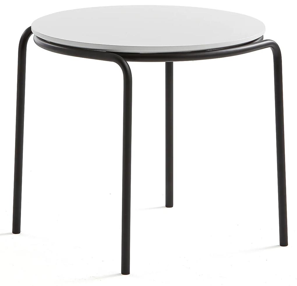 Konferenčný stolík Ashley, Ø570 x 470 mm, čierna, biela