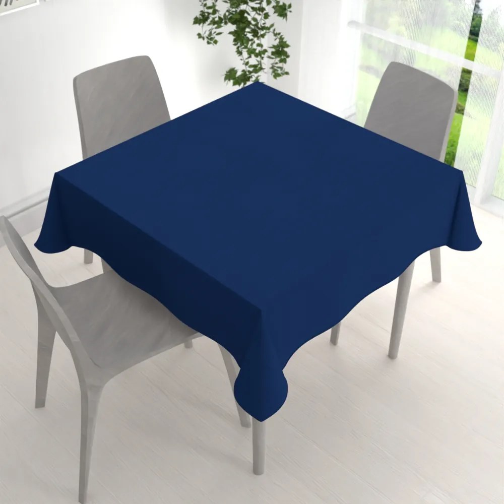 Biante Dekoračný štvorcový obrus BKS-411 Námornícka modrá 120x120 cm