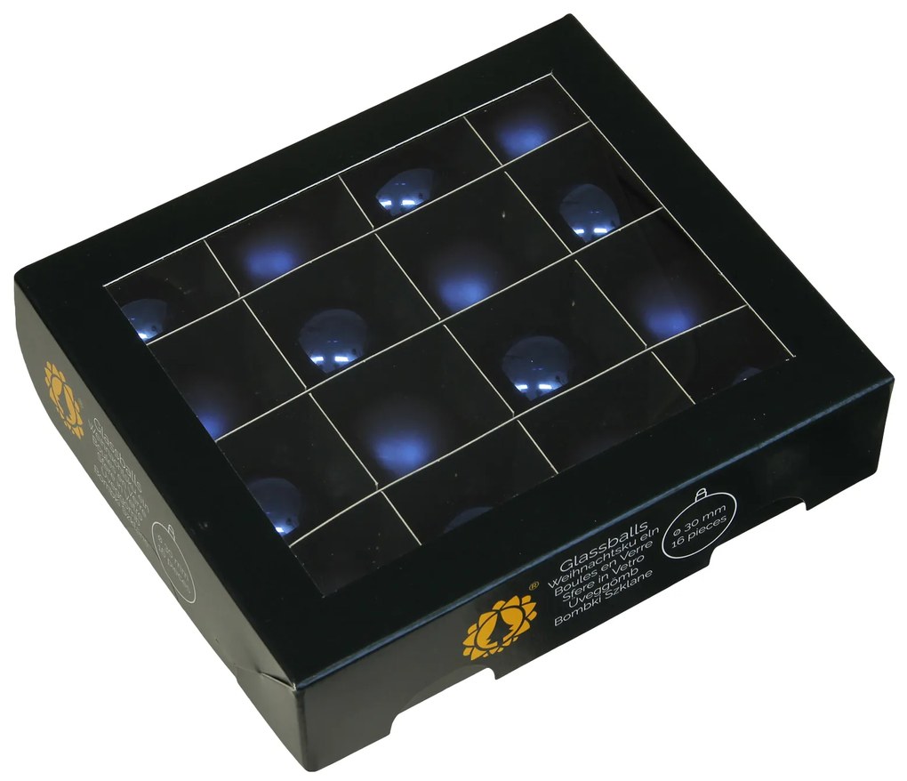 Kolekcia sklenených gúľ vo farbe nočná modrá Variant: Ø: 10 cm, sada 4ks