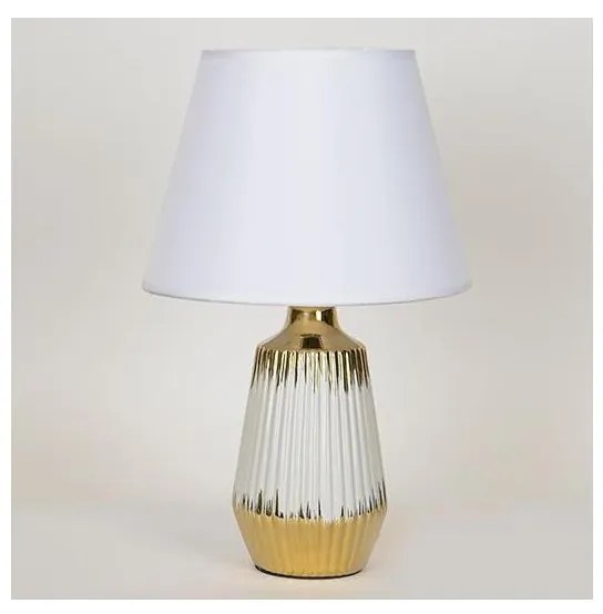 Eurolamp Stolná lampa 1xE14/40W/230V biela/zlatá EU0577