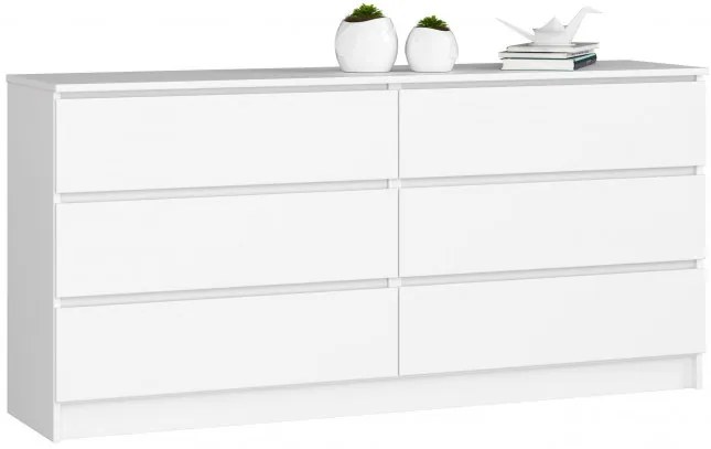 Komoda K160 6SZ CLP biela