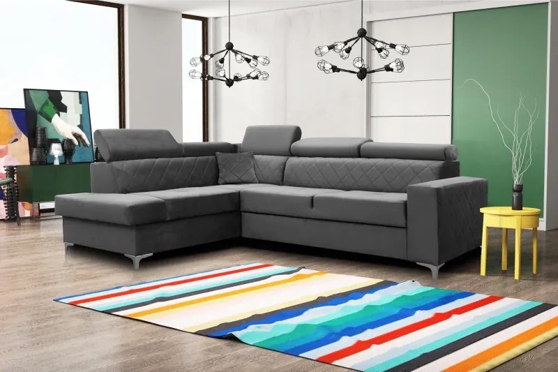Sedacia súprava Gloss fresh, Ľavá, sivá (Terra 96)