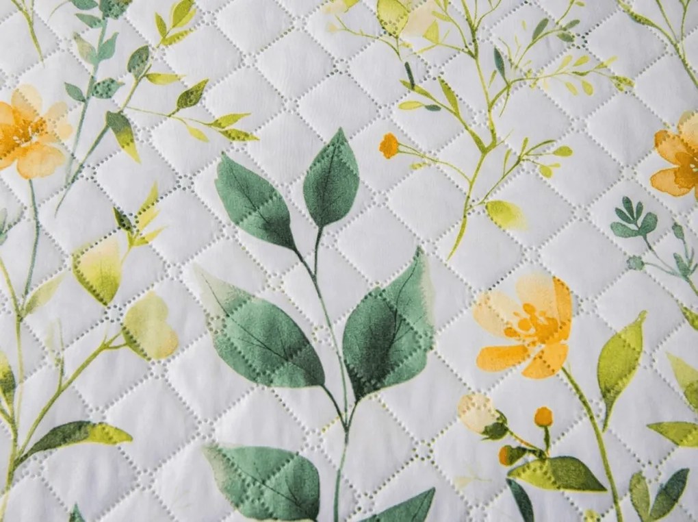 Prehoz na posteľ FLORAMA biely Rozmer: 220 x 240 cm