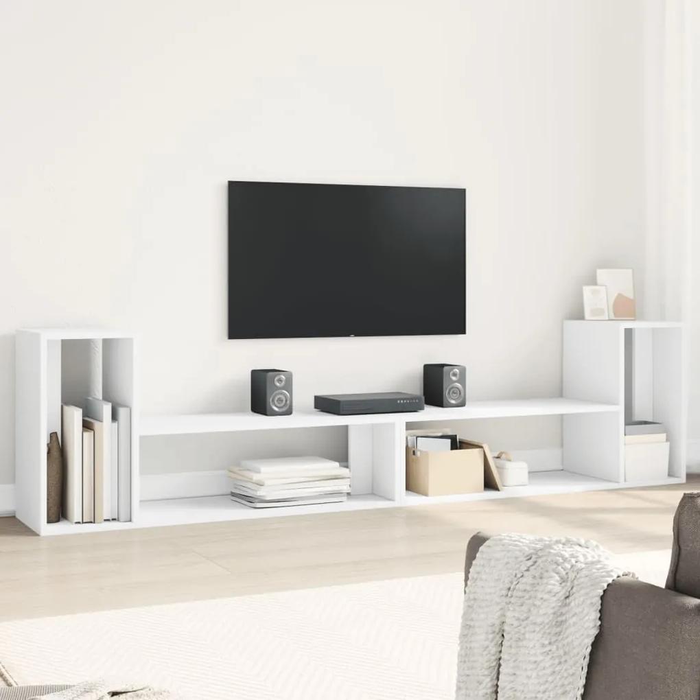 TV skrinky 2 ks biele 100x30x50 cm kompozitné drevo 840793