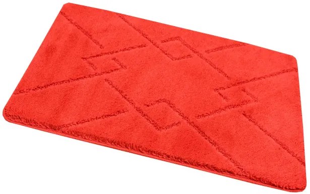 Kúpeľňový koberček Moreno Red červený, kosoštvorce