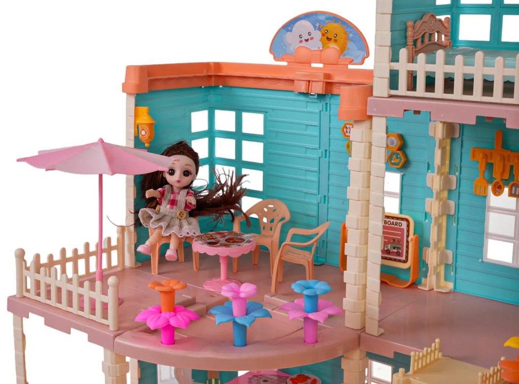 Interaktívny domček pre bábiky s príslušenstvom RAMIZ ZDZ.668-6A