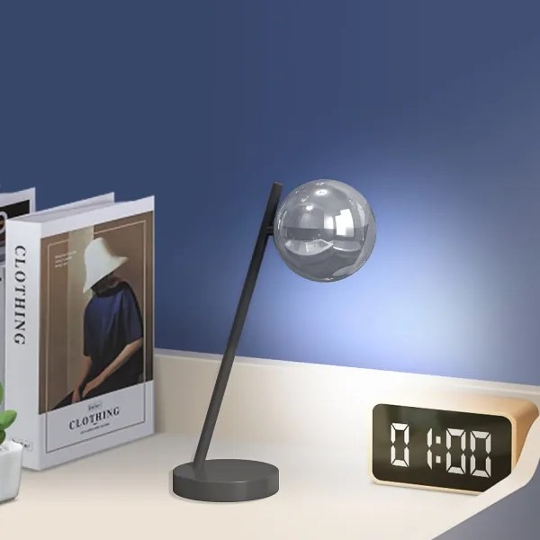 ONLI - Stolná lampa PALOMA 1xG9/10W/230V 38,5 cm čierna/dymová