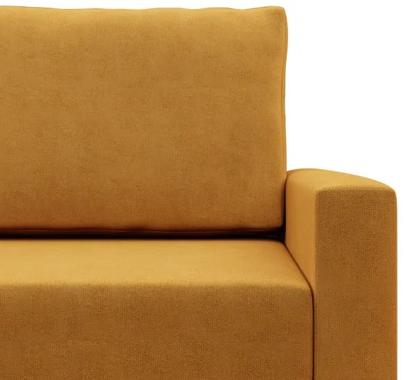 Rohová rozkladacia sedačka BLANK Elegant ľavá, žltá