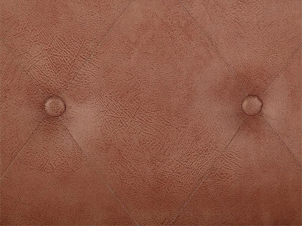 Podnožka s úložným priestorom z hnedej umelej kože MALLARD Beliani