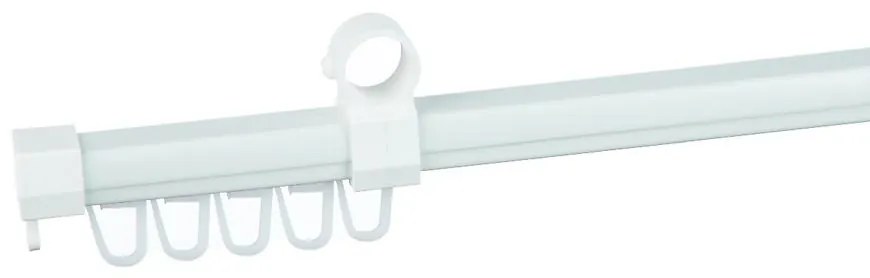 U-koľajnica na záclony tvar 200cm Biela