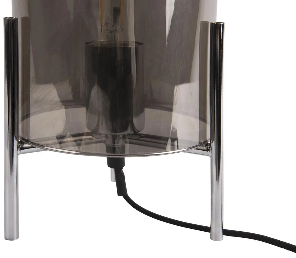 LEITMOTIV Sada 2 ks Stolná lampa Glass Bell šedá ∅ 16 × 30 cm