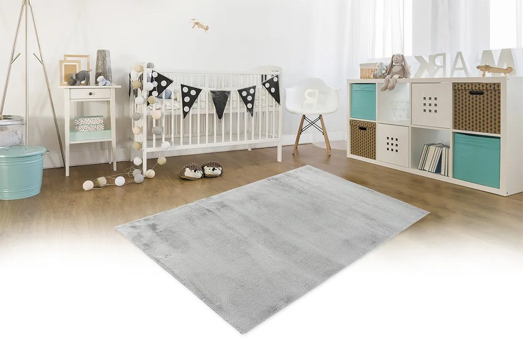 BO-MA, Kusový koberec Rabbit new 08 grey, 80x150, šedá, obývacia izba