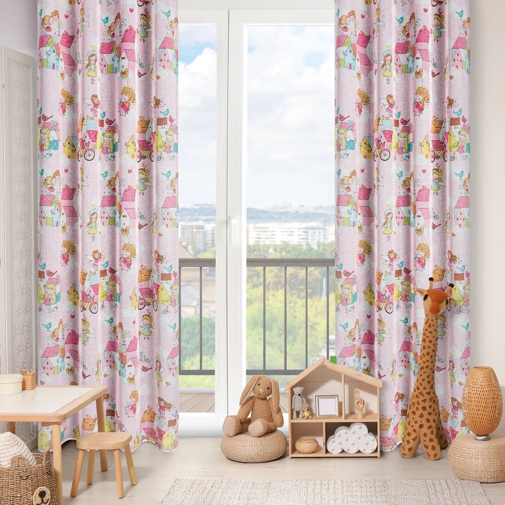 ZÁVES NA KRÚŽKOCH POLLY 140X250 CM VZOROVANÁ