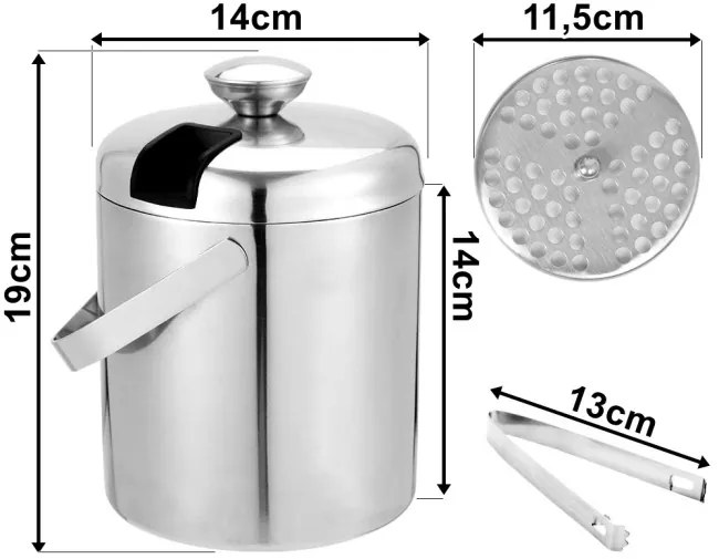 Nádoba na ľad s kliešťami FACUNDO