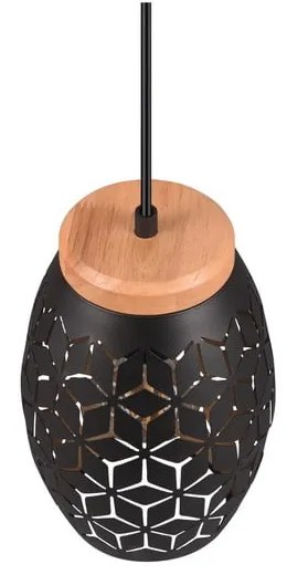 Čierne závesné svietidlo ø 15 cm Bidar – Trio