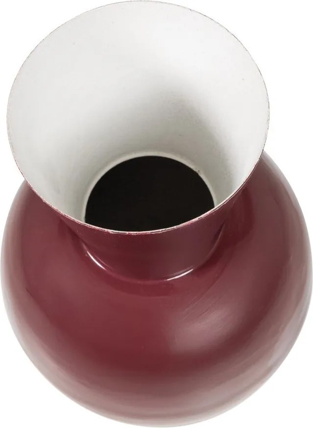 Vínovočervená kovová váza (výška 38 cm) Auri – WOOOD