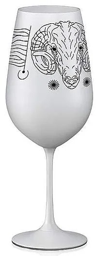 Crystalex pohár Zverokruhy Baran biela 550 ml