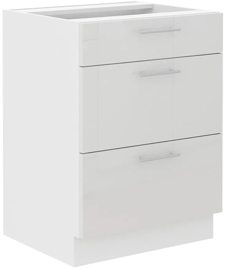 Kuchynská skrinka Lara 60d 3s Bb Mdf biely lesk