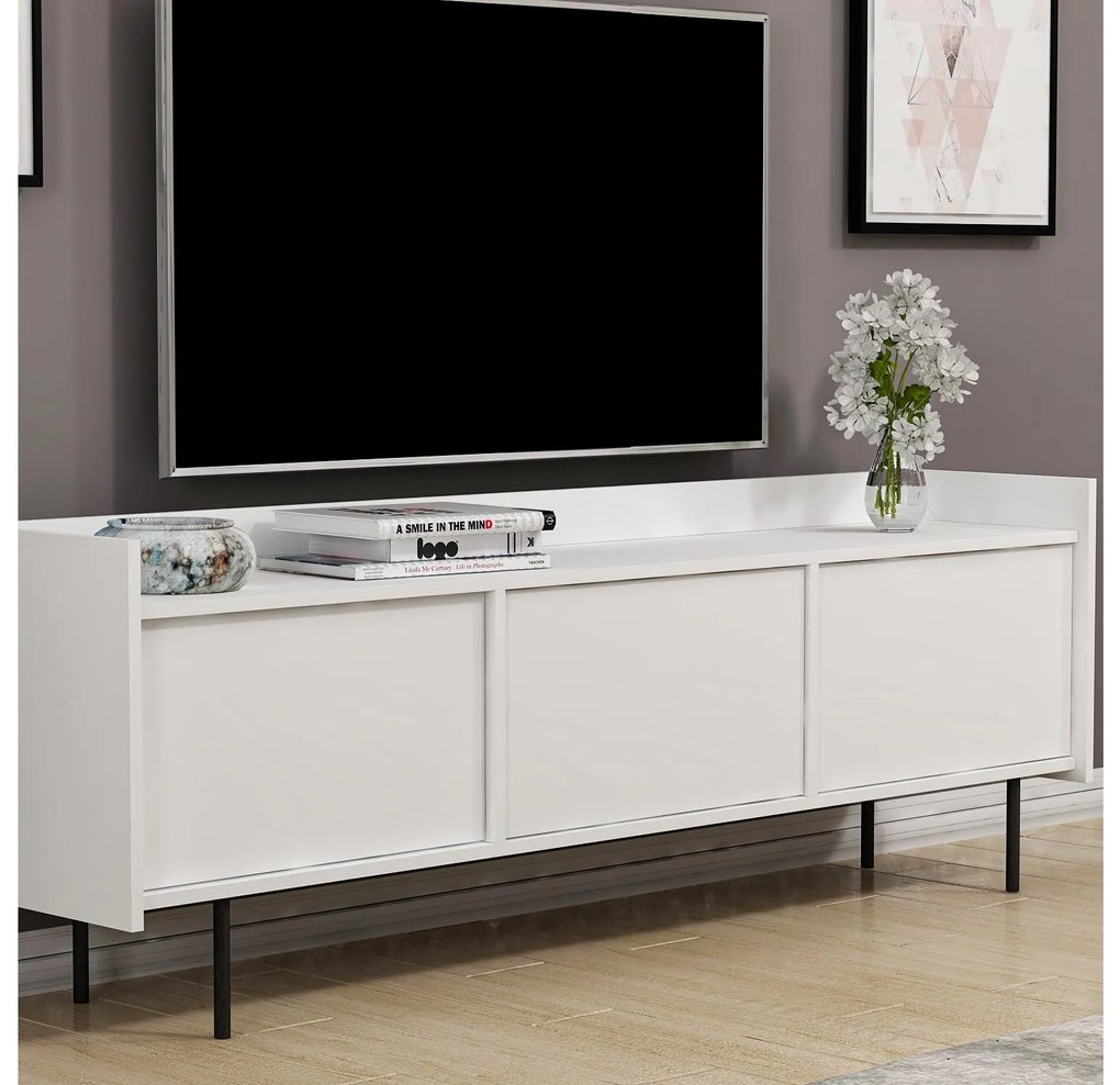 TV stolík/skrinka Keseno (biela) . Akcia -17%. Vlastná spoľahlivá doprava až k Vám domov. 1095458