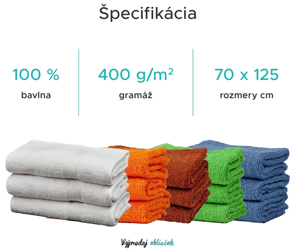 Osuška SOFT 70x125 cm biela, 100% bavlna