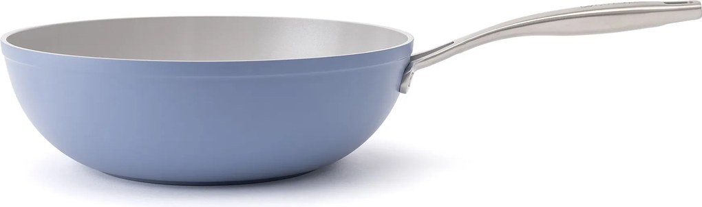 Elmich Nepriľnavá keramická panvica wok Zen Ø 28 cm – modrá