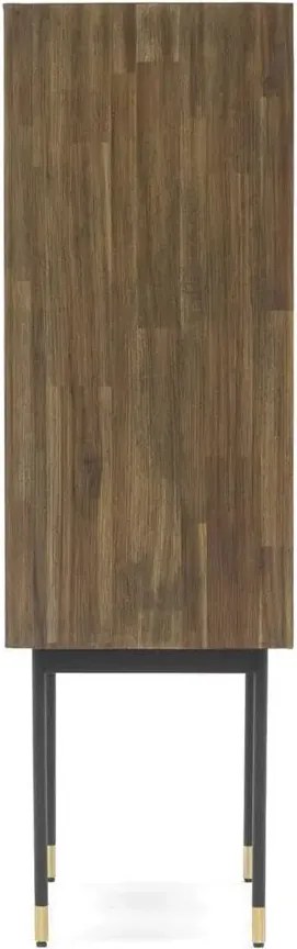 Komoda Maze 85 cm z masívu hnedá/čierna