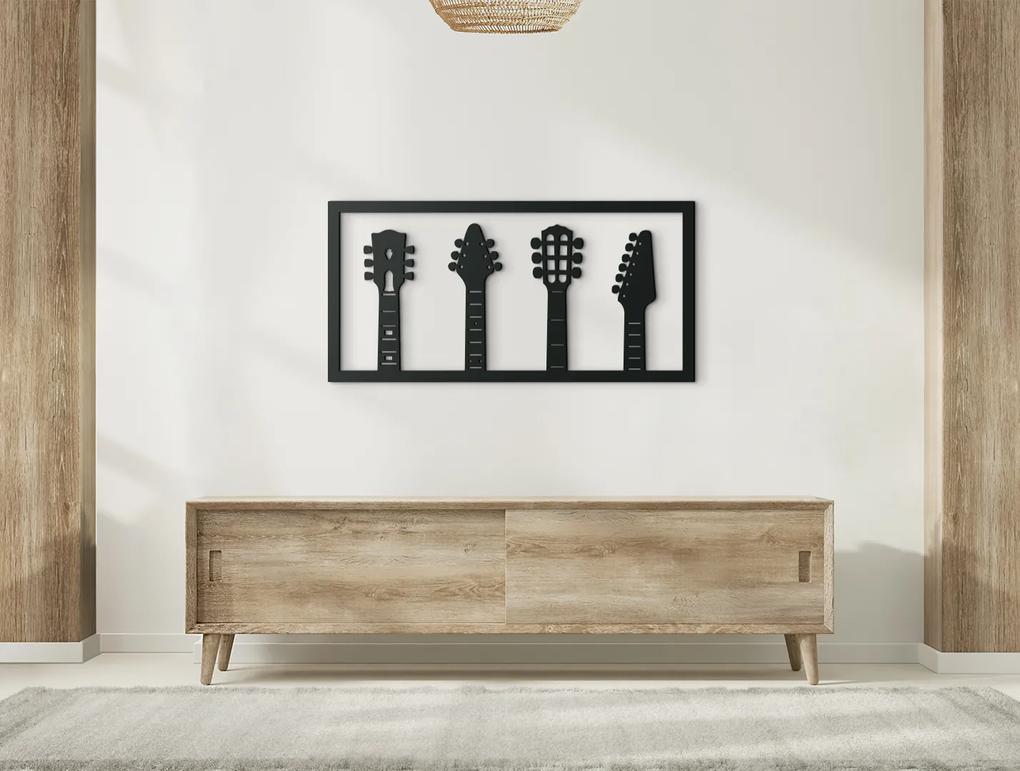 drevko Drevený obraz na stenu Gitary