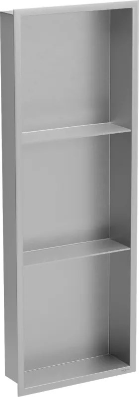 Mexen X-Wall-R zapustená polička s okrajom a poličkou 90 x 30 cm, inox - 1910903010S