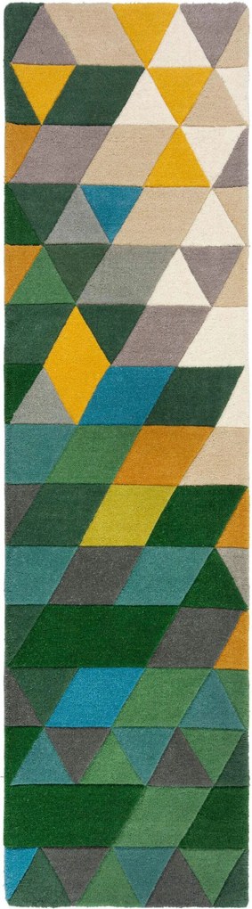 XXXLutz VLNENÝ KOBEREC, 230/60 cm zelená, viacfarebná Flair Rugs - Online Only bytové doplnky - 003165019501