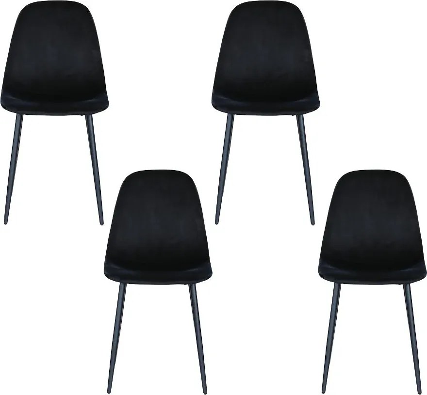 Set - 4 ks Jedálenská stolička AVENBERG RIVA černá