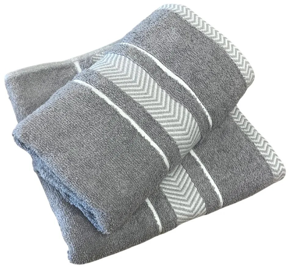 Froté uterák deluxe Monako sivý 30 x 50cm TiaHome
