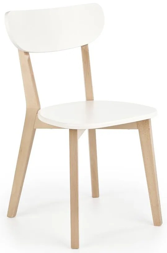 Stolička Buggi drevo/MDF biela 45x50x81