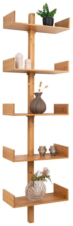 Poschodová bambusová polica v prírodnej farbe 50 cm Villa – House Nordic