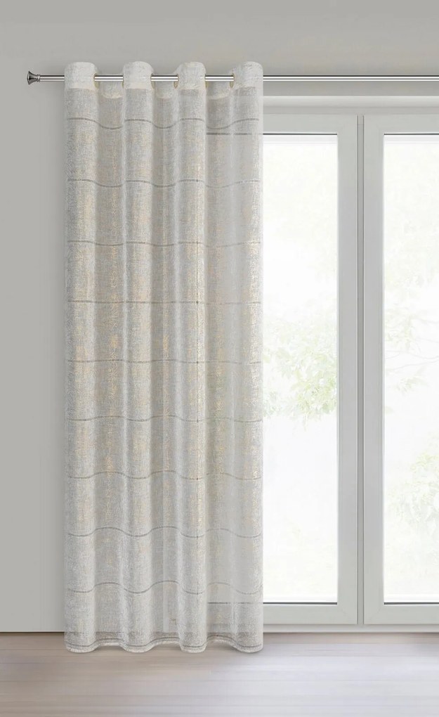 ZÁCLONA NA KRÚŽKOCH KATY 140X250 CM VZOROVANÁ