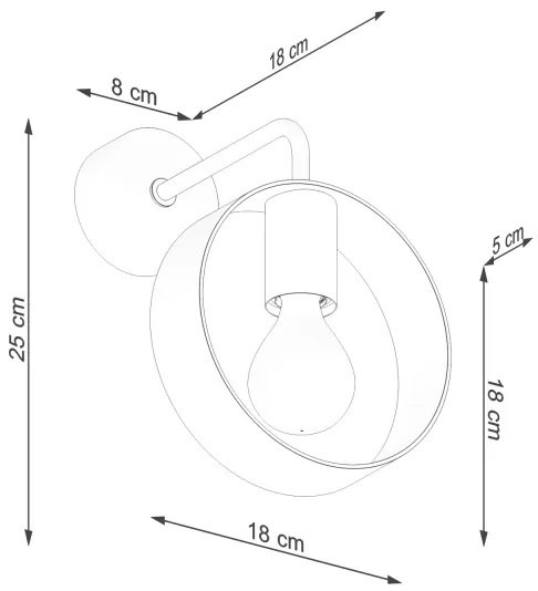 Sollux SL.1134 - Nástenná lampa TITRAN 1xE27/60W/230V biela