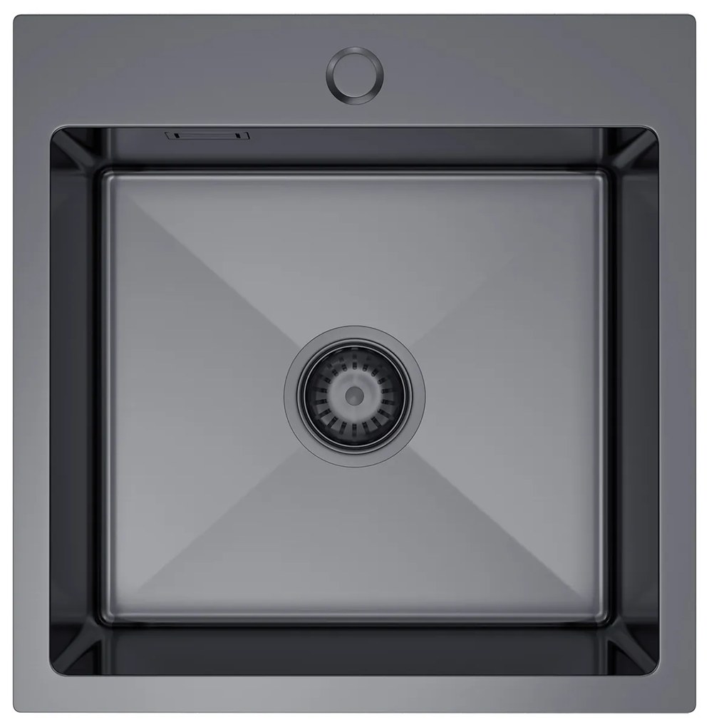 Erga HD, 1-komorový oceľový drez 460x450x210 mm, grafitová, ERG-MLS-HD4645B