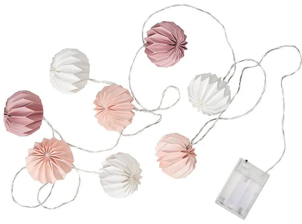 HANAMI LED Svetelná reťaz lampióny 8 svetiel - ružová