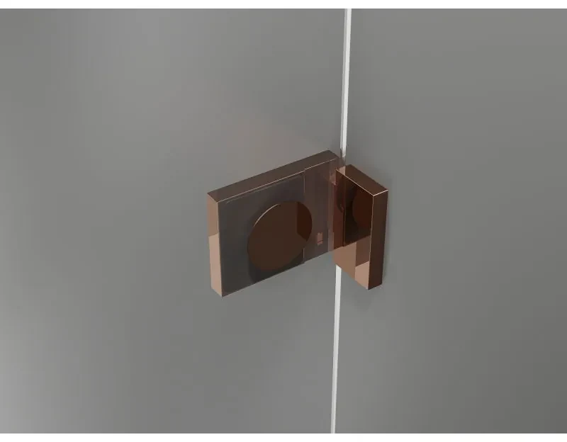 Mexen Lunar Duo, výklopný sprchový kút 115 x 80 cm, 8mm číre sklo, profil ružové zlato, 834-115L-080P-60-00
