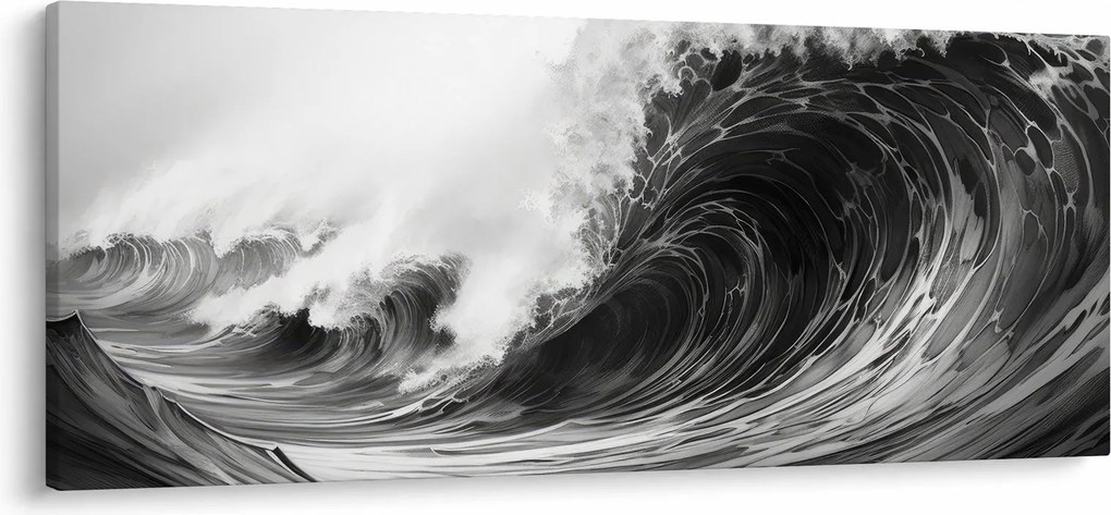 Obraz - Maľba vĺn (120x50 cm)
