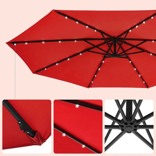 Záhradný slnečník s LED osvetlením GPU118R01