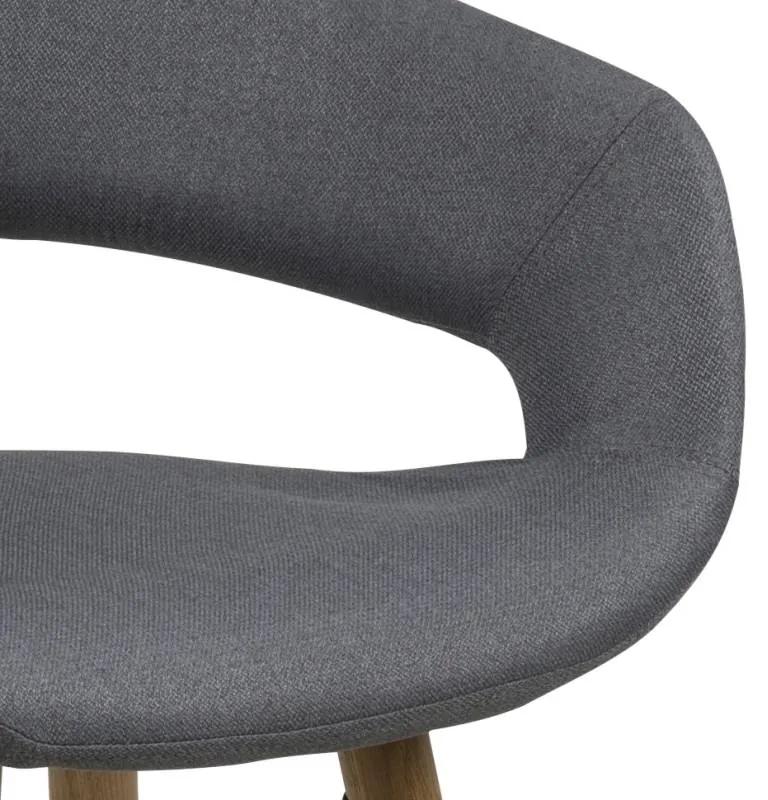 Dizajnová pultová stolička Natania, tmavo šedá