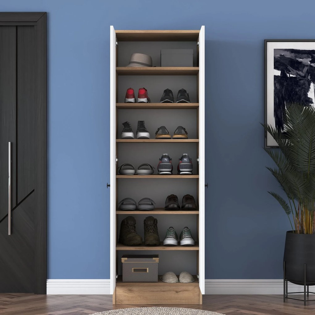 Vysoký botník Pajo 60 cm orech/biely