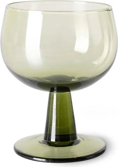 Set 4ks zelený pohár na víno na nízkej nohe The Emeralds - Ø 8*11cm/ 250ml